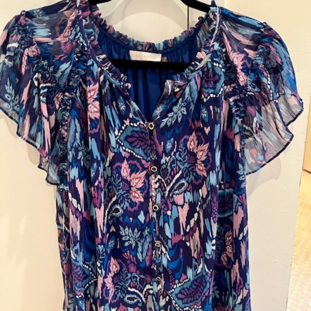 Ramy Brook Ember Printed Button Front Blouse Top … - image 4